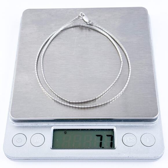 Vintage Sterling Silver 925 1.4mm Square Snake Chain Necklace 17" - Picture 4 of 4